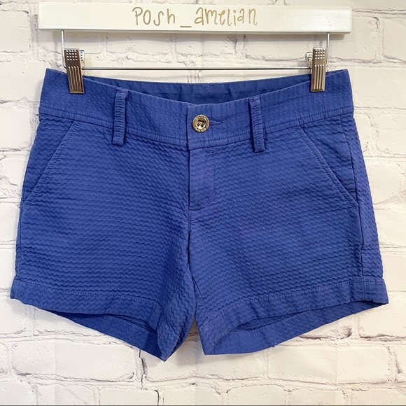 Lilly Pulitzer Callahan Bomber Blue shorts - Picture 2 of 7